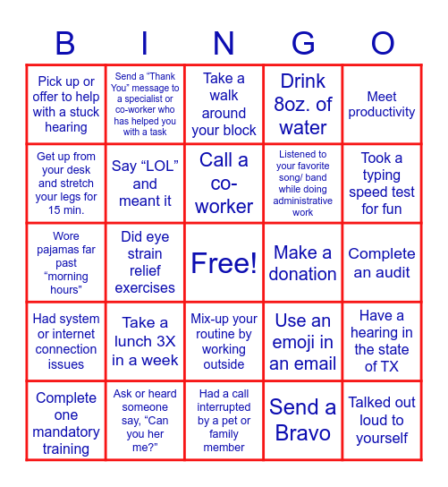 Appellate Bingo Card