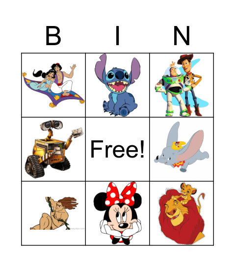 DISNEY Bingo Card