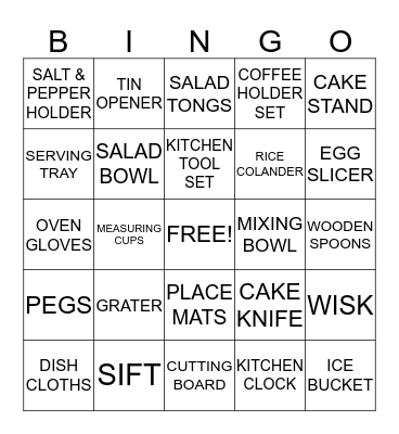 WEDDING BINGO Card