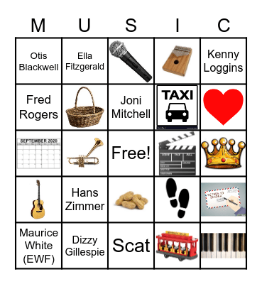 2020-2021 Composer Bingo Card