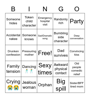 One Big Hitch Bingo Card
