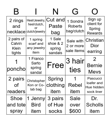 Lori's Bingo Round 3 Bingo Card