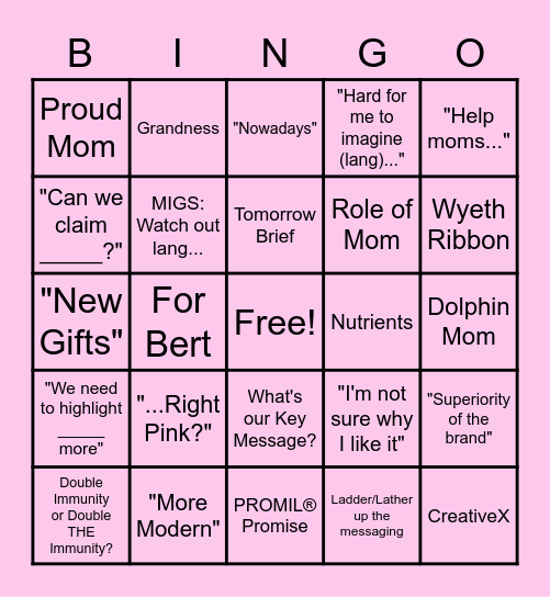 PROMIL® FOUR BINGO PRESO Bingo Card