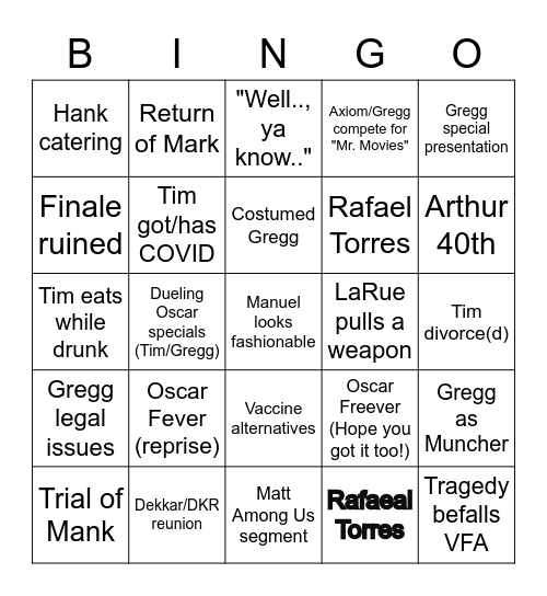 On Bringo! Bingo Card