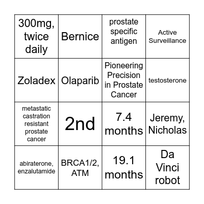 PROfound Bingo Card