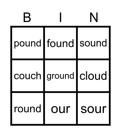 /ou/ Bingo Card