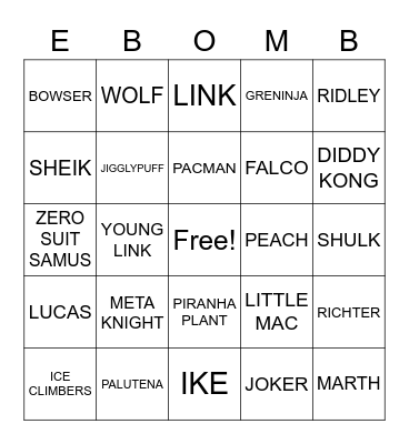 ELITE SMASH BINGO Card