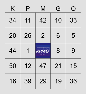 KPMG-Bingo Card