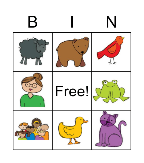 BROWN BEAR BINGO Card