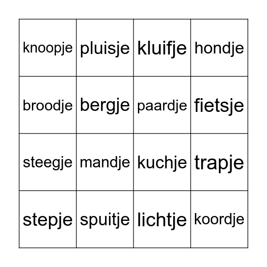 Bingo gr 3 Bingo Card