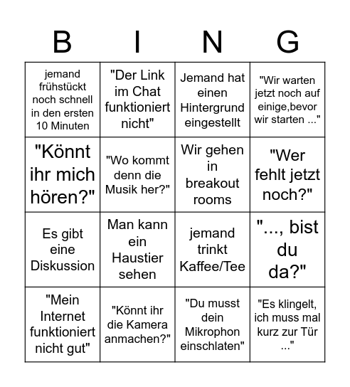 ljr Bingo Card