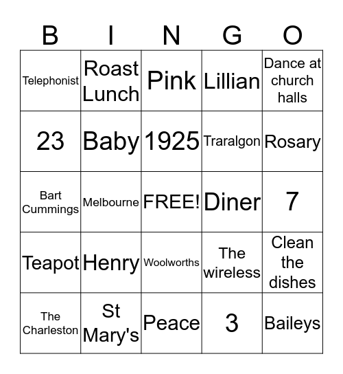 June Bingo Card