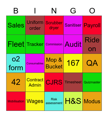 Churchill Bingo Card