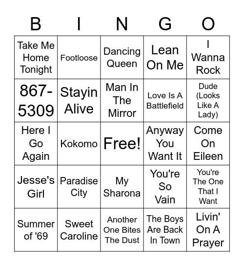 Staybridge Bingo Card