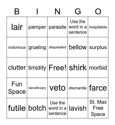 Unit 11 7th Grade Bingo Card