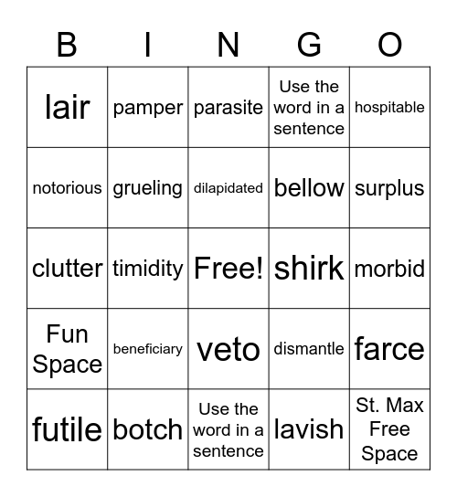 Unit 11 7th Grade Bingo Card