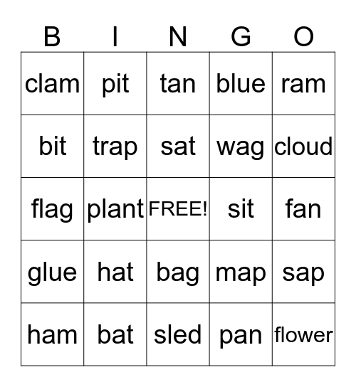 Blending Bingo Card
