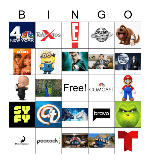 NBCUniversal Bingo Card