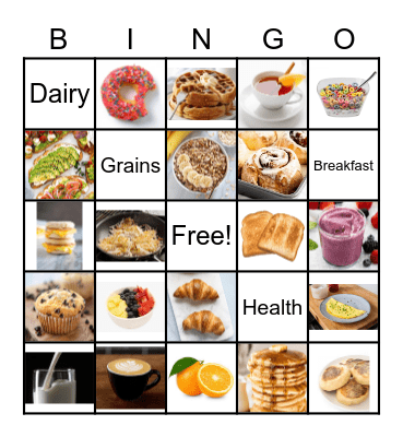 Breakfast Bingo Card