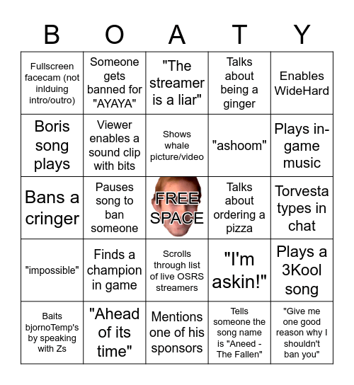 Boaty Bingo (2021 Ch9cken) Bingo Card