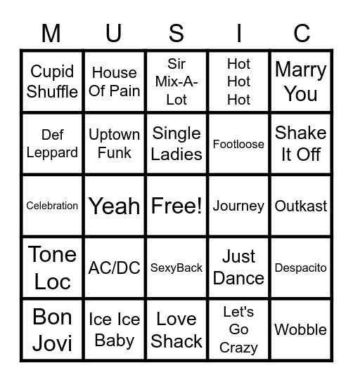 Bingo Round One Bingo Card