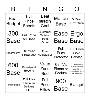 Memorial Day Bingo Card