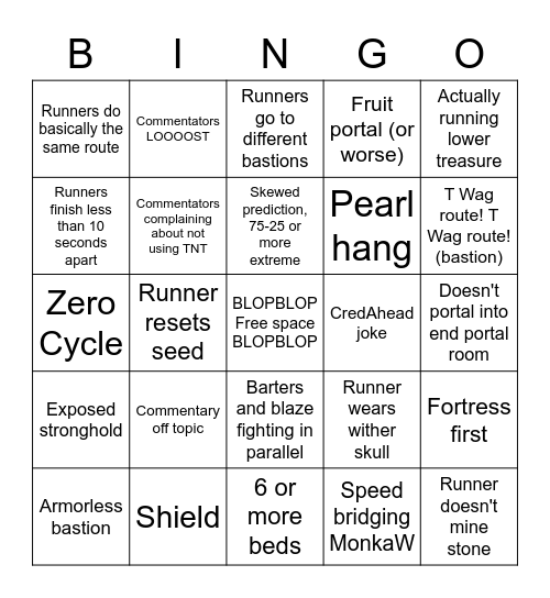 ESI Bingo Card