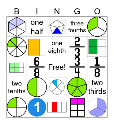 Equivalent Fraction Bingo Card