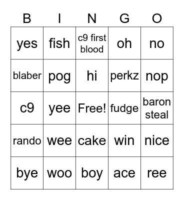 MSI watch party Bingo Card