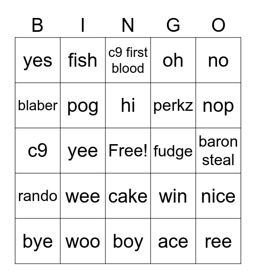 MSI watch party Bingo Card