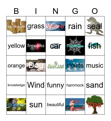 Summer Reading Bingo Card