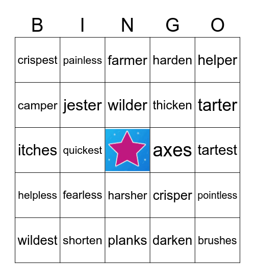 suffix-bingo-card