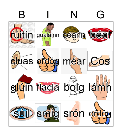 An Corp Bingo Card