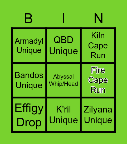 Medium Card Bingo Card