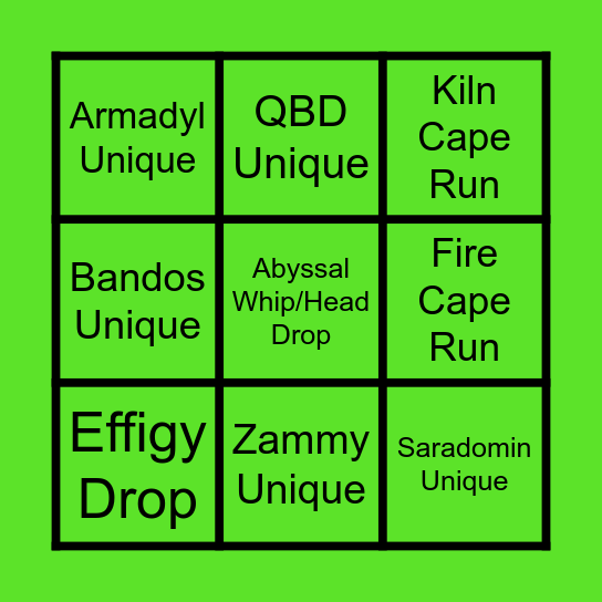 Medium Card Bingo Card