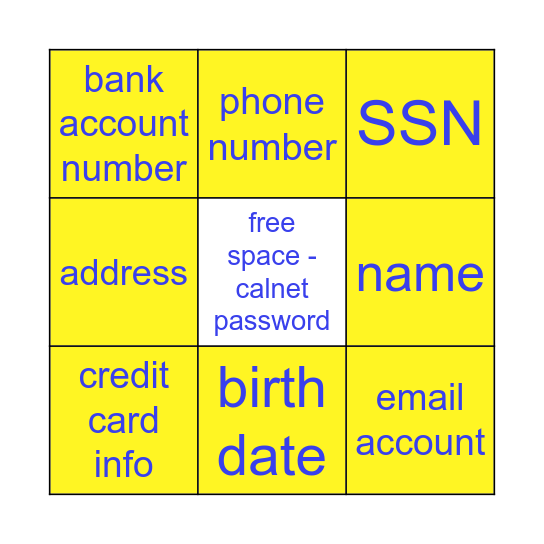 Bingo Card