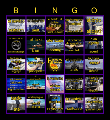 En avion Loteria Card Bingo Card