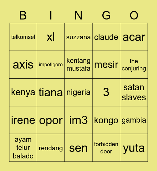 🧡 tiana 🧡 Bingo Card