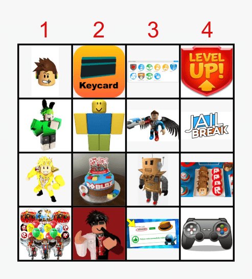 VISHESH'S ROBLOX PARTY Bingo Card