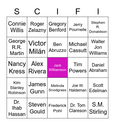 Jack Williamson Lectureship Bingo! Bingo Card