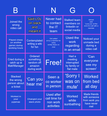 DUCK BILLED PLATYPOD Bingo Card