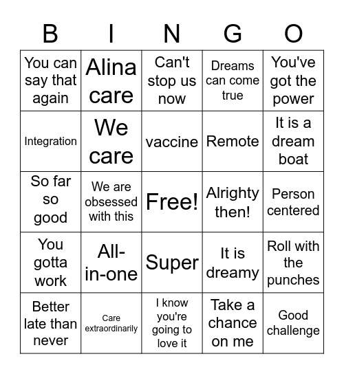 Phrase Game! Bingo Card