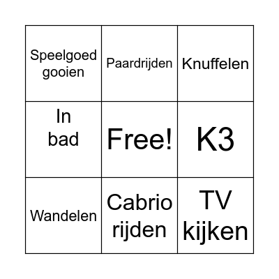 Maud Bingo Card
