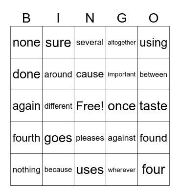 Lillian and Tristin's Sight Words Step 4 and 5 Bingo Card