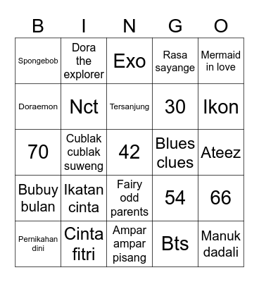 Bingo Bianca Bingo Card