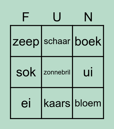Zoek in je huis! Bingo Card