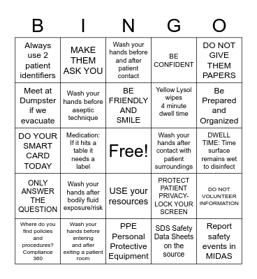 ALL THINGS TJC Bingo Card
