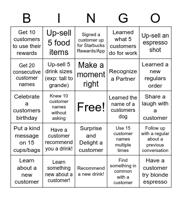 Customer Connection Bingo! Bingo Card