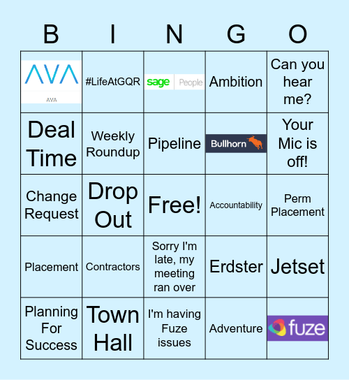 THINGS YOU HEAR AT GQR! Bingo Card