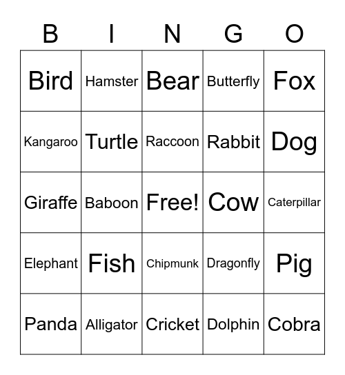 1A Bingo Card